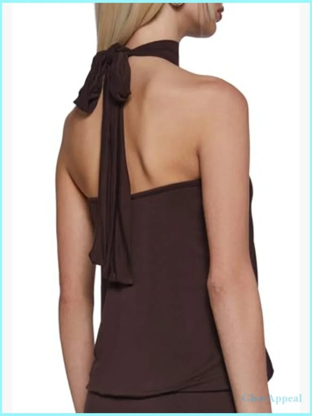 Sheer Mesh Halter Mini Dress with Adjustable Back Ties